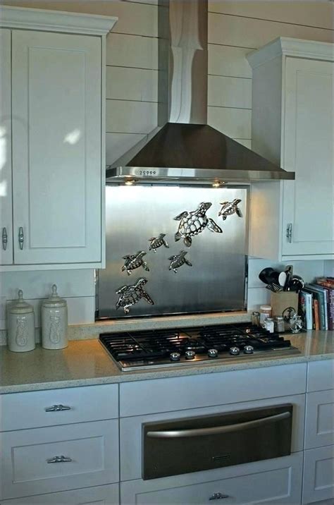 black stainless backsplash|stainless steel behind stove backsplash.